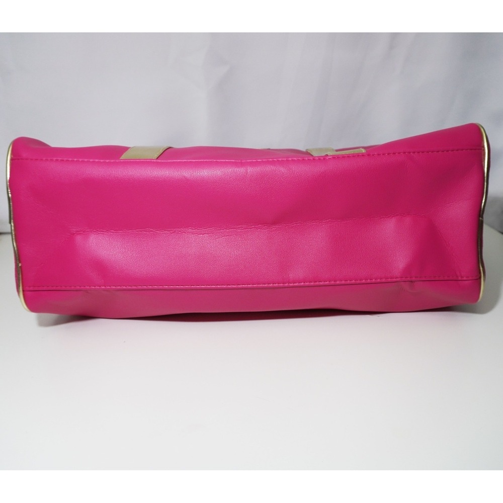 Juicy Couture Pink Velour Faux Leather Barbiecore Hand Bag Gold Trim w/ J Charm - Picture 8 of 10